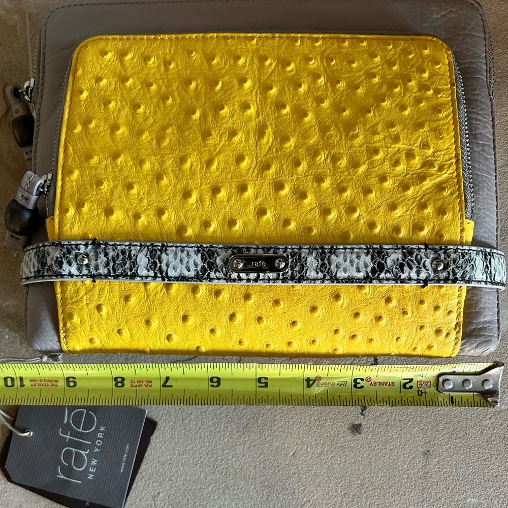 NWT Frye Yellow and Gray Crossbody Leather Bag - Picture 9 of 9